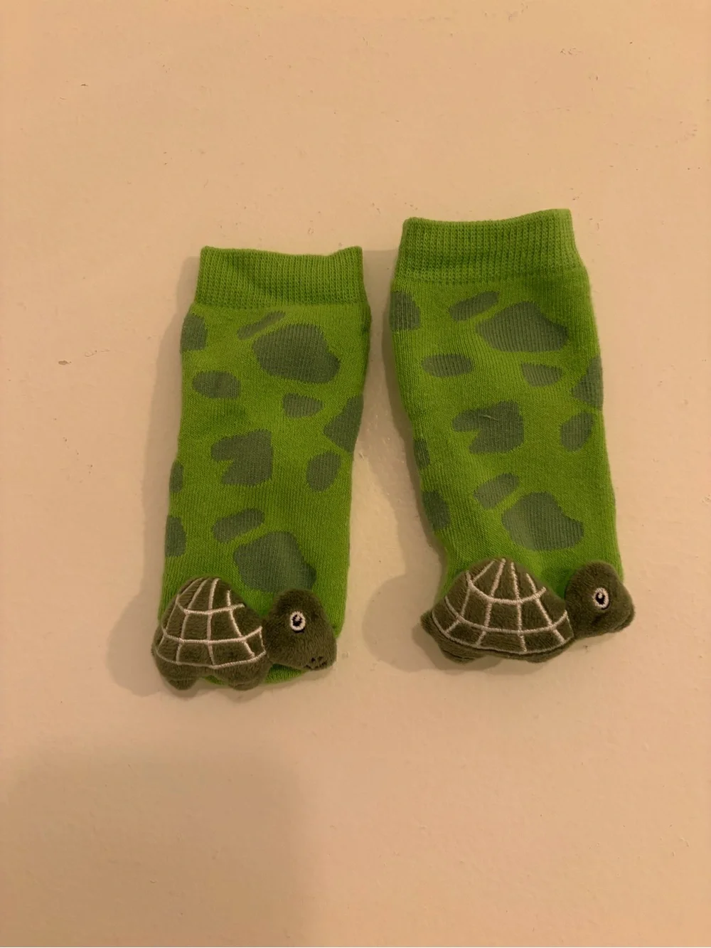 Boogie Toes Baby 3D Turtle Non-Slip Socks Green Novelty Plush
